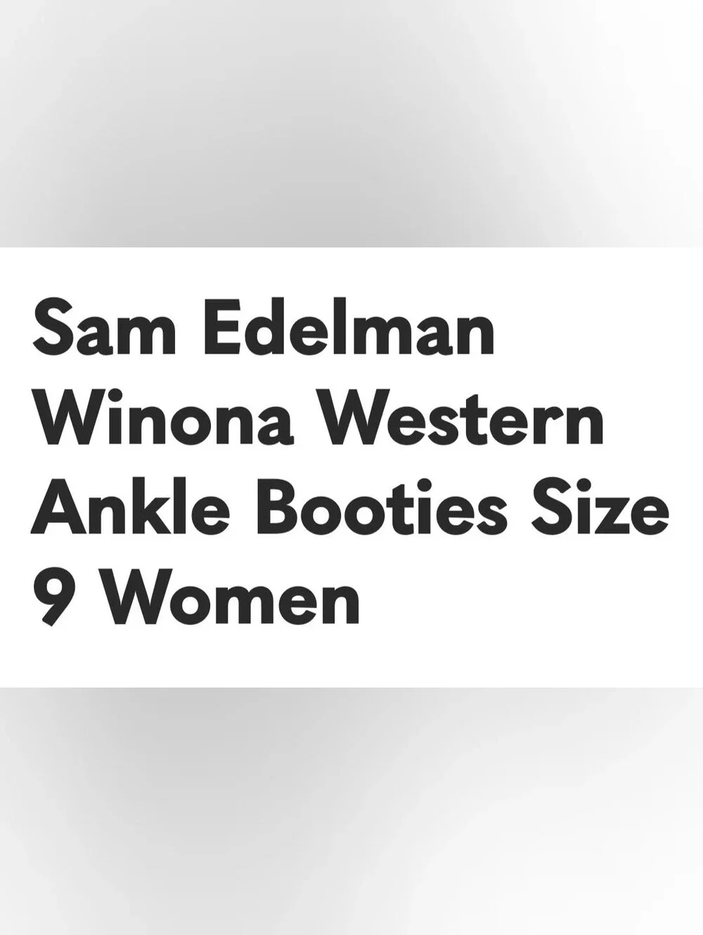 Sam Edleman- Western Boots. Sz 9.